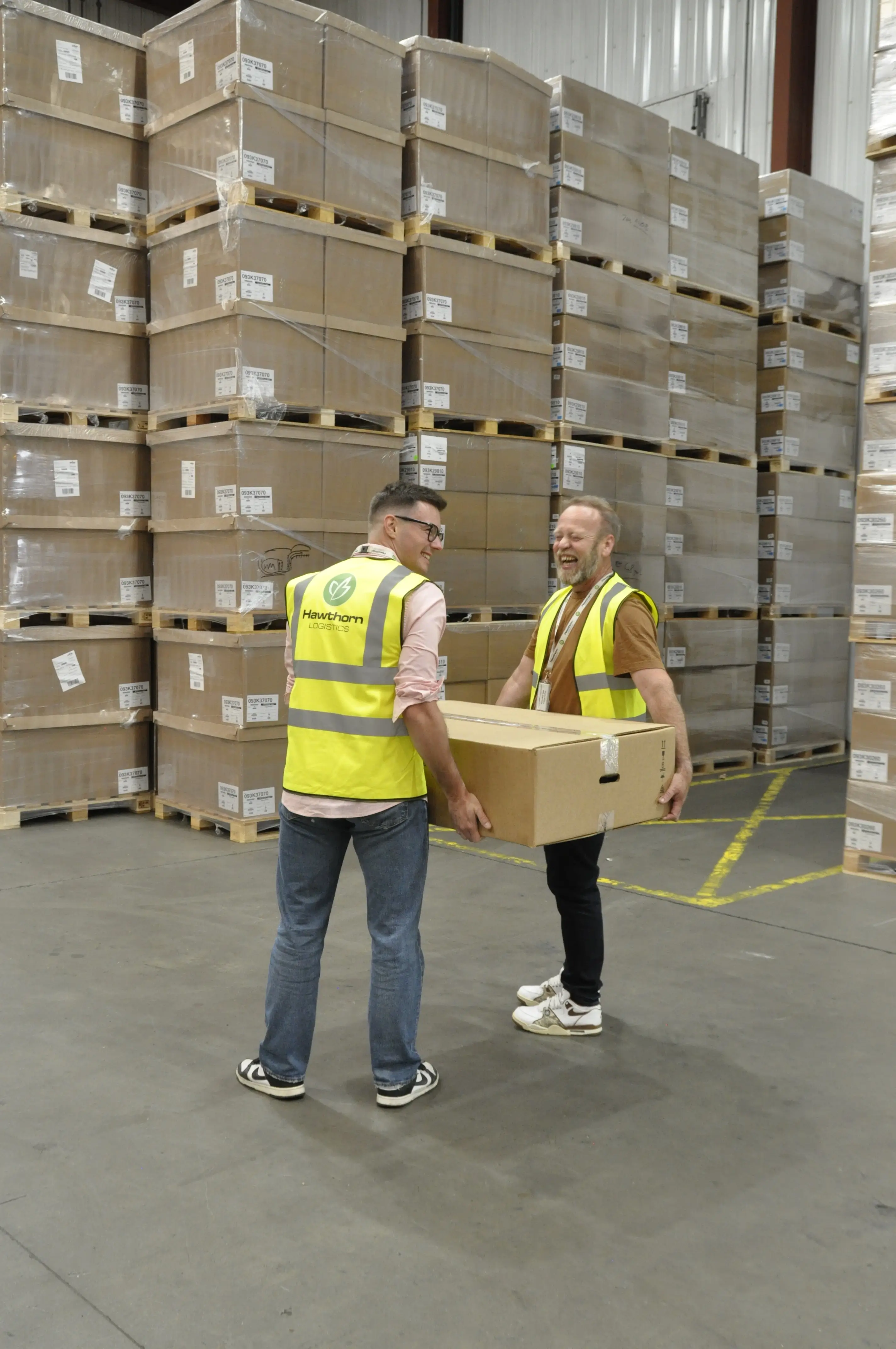 Hawthorn Logistics staff in the warehouse supporting daily logistics operations